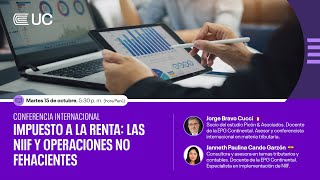 Conferencia internacional: Impuesto a la renta: las NIIF y operaciones no fehacientes