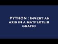 PYTHON : Invert an axis in a matplotlib grafic