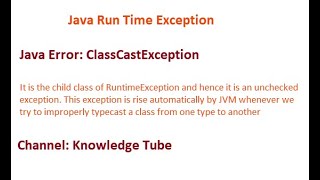 ClassCastException Error in java