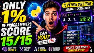 Can You Solve All 15 Python Questions? | Ultimate Coding Challenge