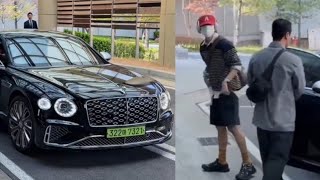 BTS V / Taehyung Arrived at Airport with Bentley Travelling to Japan for Arirang World Tour