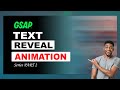 Smooth Text Reveal Animation with onSplit Method in Elementor (GSAP Tutorial) | Part 2
