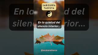 En la quietud del silencio interior... ☯️ Sabiduría de vida en las enseñanzas taoístas. Taoísmo.