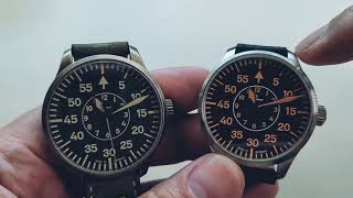 朗坤Type B飛行員手錶39mm和42mm大比拼  Laco Flieger Type B 39mm Vs. 42mm