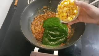 पालक और स्वीट कॉर्न की सब्ज़ी How to cook  restaurant style spinach and sweet corn curry