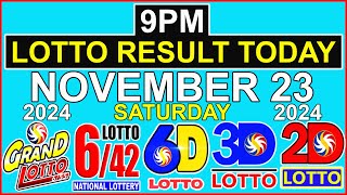 Lotto Result Today 9pm November 23 2024 PCSO