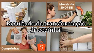 RESULTADO FINAL da TRANSFORMAÇÃO da COZINHA 🤩 COMPRINHAS ÚTEIS da SHOPEE 🛍 ORGANIZAÇÃO e DECORAÇÃO