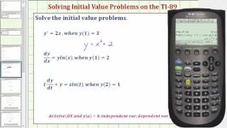Solve First Order Initial Value Problems on the TI-89