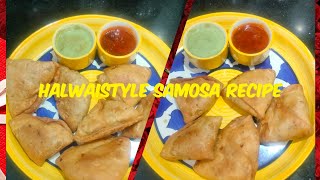 Amazing! Halwaistyle Aloo Matar Samosa |Easy|Tasty|Delicious😋Punjabi Kitchen Recipe