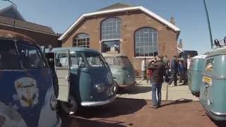 1st European Barndoor Gathering, many VW barndoor busses(until 03/1955) on the main square!