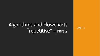 C Programming : Algorithms and Flowcharts repeat Part 2