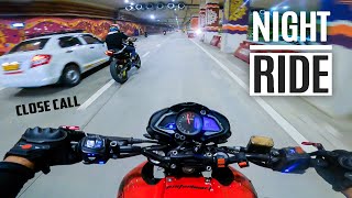 Night City Ride in Delhi | Ns200 x r15v3 | Close Calls | Gopro Hero 9