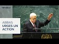 Palestinian President Abbas urges UN to end war in Gaza