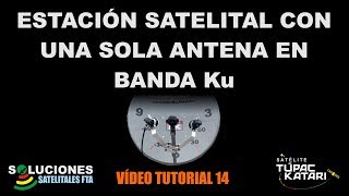 Estacion Satelital FTA con una sola antena parabolica en Banda Ku