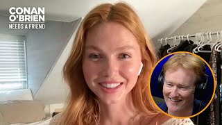 Conan Meets A Redheaded Model  | Conan O’Brien Needs a Fan