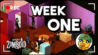 Surviving WEEK ONE Of The Outbreak As A Police Officer In Project Zomboid, Week One Mod Gameplay!