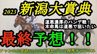 【簡易予想】2023新潟大賞典！ハンデ戦で道悪！かなり水分を含みそうな馬場狙いたいのは？