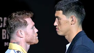 CANELO ALVAREZ GIVES DMITRY BIVOL ICE COLD FACE OFF; SHOWS MEAN INTENTIONS AT FINAL PRESSER