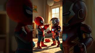 Spidey \u0026 Lil Iron Man find a Valentine's cookie #spiderman #ironman #funnyanimation #shorts