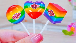 🌈M\u0026M's Rainbow Jelly🌈Sweet Miniature Rainbow Jelly Decorating Idea🍭Amazing Tiny