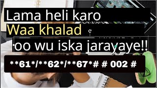 Codes ka gaagaaban (Wuu xidhanyahay, Waa khalad, wuu iska jaraaa iwm)