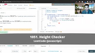 How to Solve "1051 Height Checker" on LeetCode? - Javascript