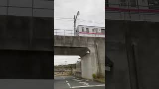 電車と並走 芝山鉄道