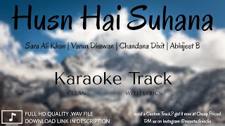 Husn Hai Suhana | Clean Karaoke | Coolie No.1 | Sara K Varun D Chandana D Abhijeet B | MAA Studio