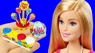12 DIY Barbie Hacks Miniature LOL Surprise Winter Disco, Play Doh, Chupa Chups, More Barbie Crafts