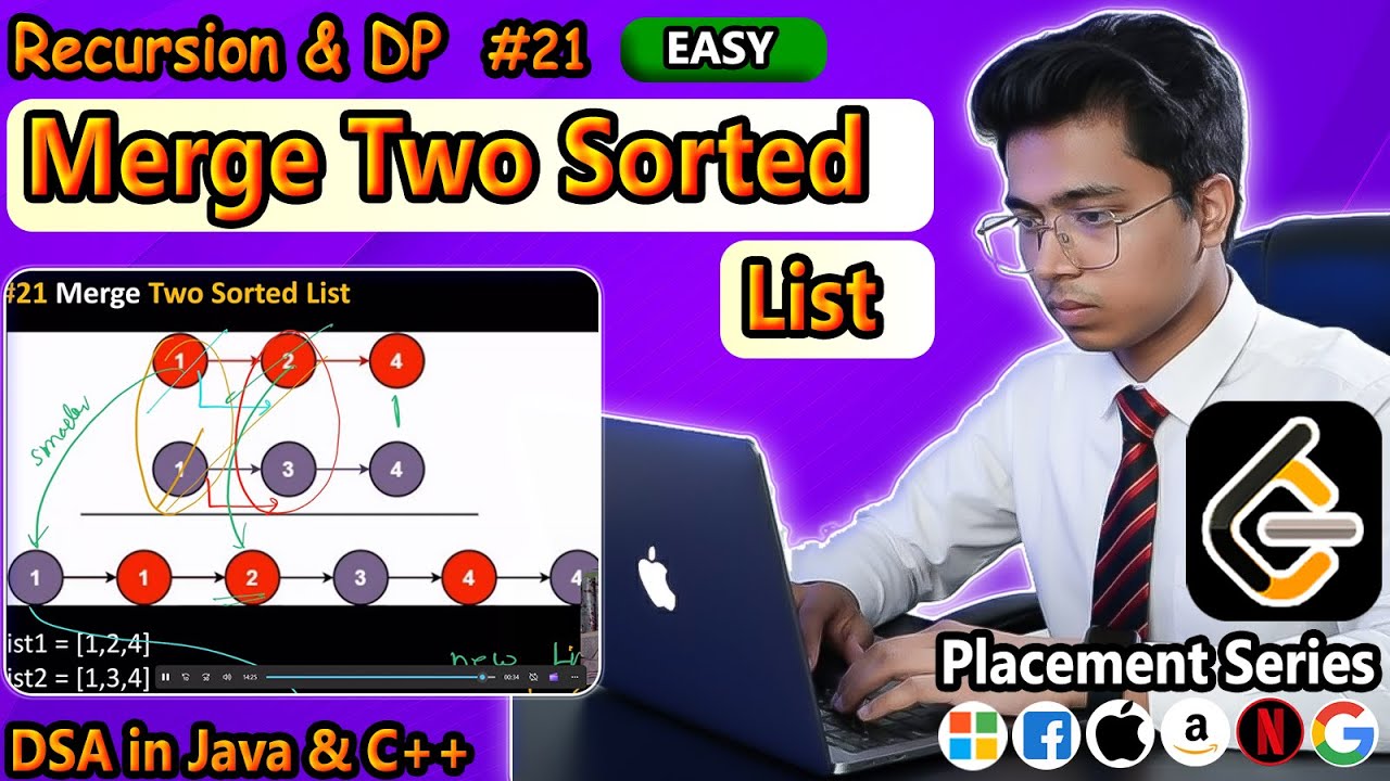 рџћї Leetcode Problem 21 вђ Merge Two Sorted Lists Linked List Explained