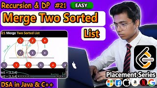 🎯 LeetCode Problem 21 – Merge Two Sorted Lists | Linked List Explained Step-by-Step | DSA with Java
