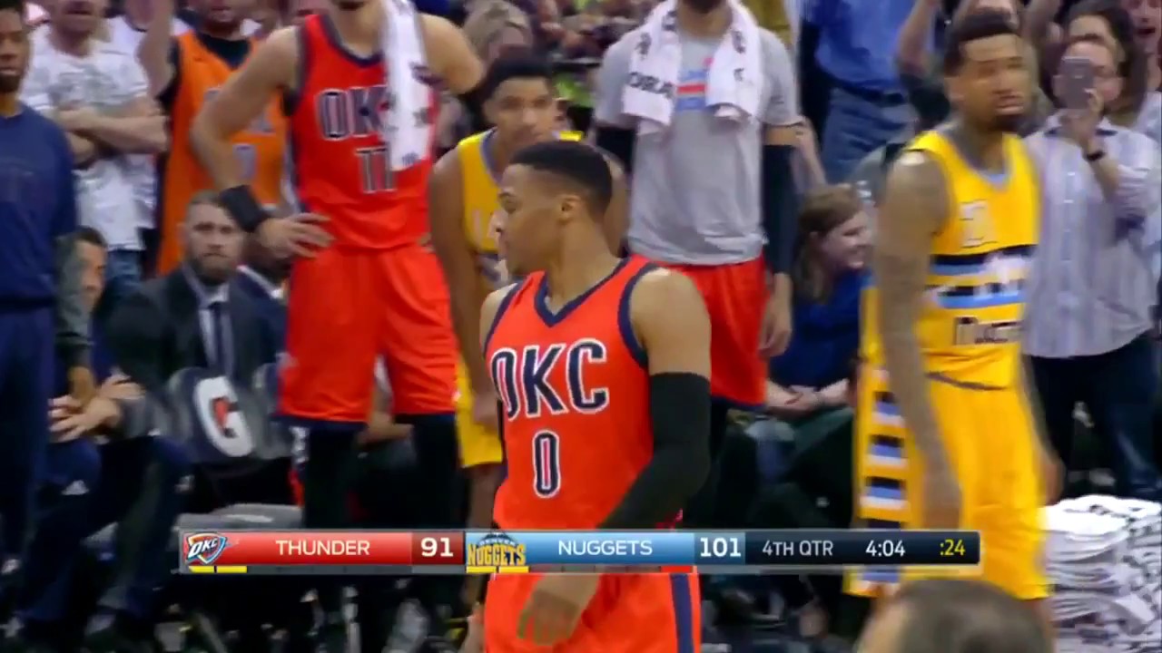 RUSSELL WESTBROOK MVP GAME WINNER VS NUGGETS | RECORD BREAKING TRIPLE ...