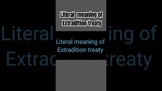 বন্দী বিনিময় চুক্তি কি?| Extradition treaty #shortsviral #gk #judiciary #bcs