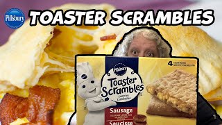 Trying Pillsbury Toaster Scrambles Egg Sausage And Cheese!!