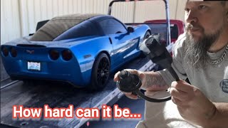 C6 Corvette clutch master cylinder install
