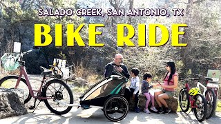 San Antonio Family Bike Ride - Salado Creek Greenway - Travel VLOG