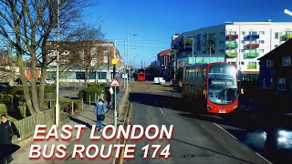 London Bus Rides 🇬🇧 Route 174 🚍 Dagenham Marsh Way To Dagnam Park Square