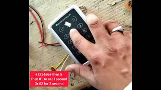 RFID access control SA32 , T11 setup RFID tag, Password , Time programming