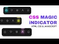 Magic Navigation Menu Indicator Using HTML CSS & Javascript | Animated Tab Bar Menu Indicator