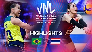 🇧🇷 BRA vs. 🇹🇭 THA - Highlights | Week 2 | Women's VNL 2024