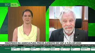 Ministério da Agricultura e Pecuária prevê aumento do VBP em 11,5% em 2025