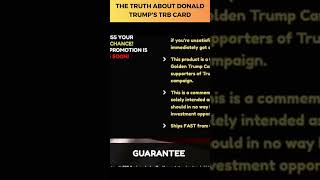 The Truth About Donald Trump's TRB Card My Honest Review|#shorts #trbcard #trbcardreview #trump