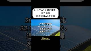 スペインの太陽光発電、過去最高27,968GWhを記録