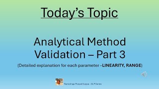Analytical Method Validation Part 3