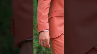 Bold Coral Orange suit set