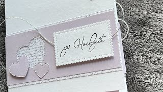 💒 #Hochzeitskarte #Hochzeitskarte mit Actionpapier #Trauungskarte #der richtige Dreh Stampin up! 💒