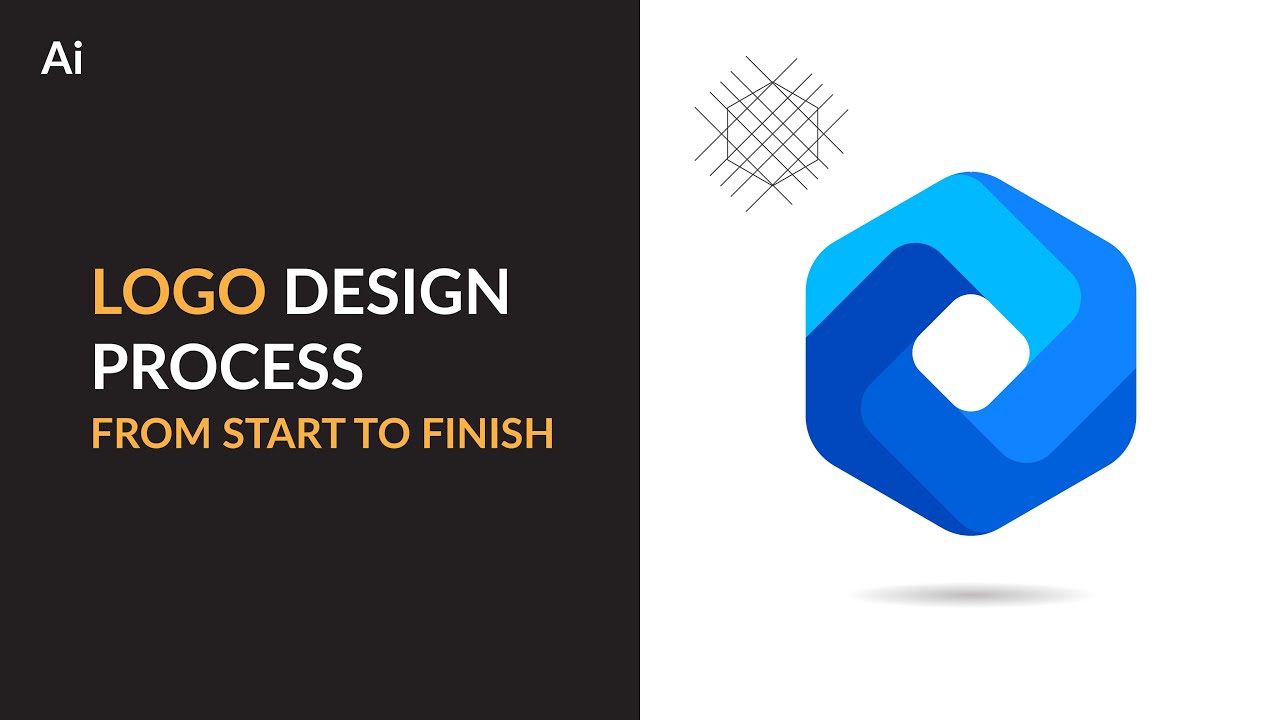 Modern Polygon Logo Design Adobe Illustrator Tutorial Youtube