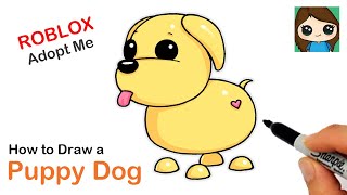 How to Draw a Puppy Dog 🐶 Roblox Adopt Me Pet