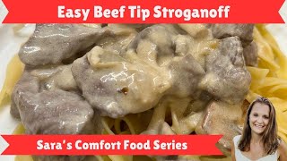 Easy Beef Tip Stroganoff - A High Protein Dinner