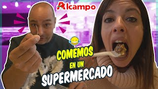 COMIENDO en el SUPERMERCADO como en un RESTAURANTE (ALCAMPO) Momentos Divertidos